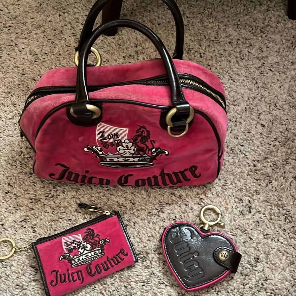 Juicy couture 3 piece vintage purse set